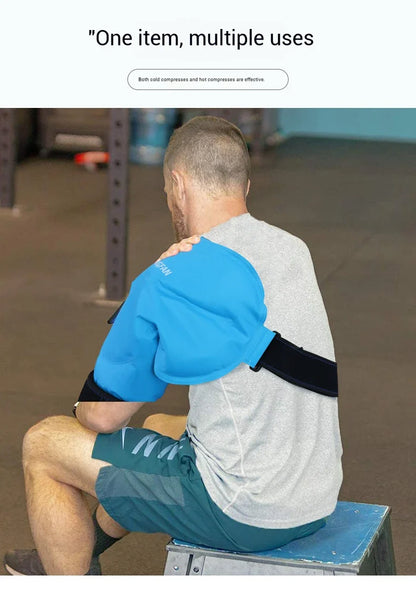Adjustable Shoulder Ice Pack Wrap — Hot & Cold Gel Compress Support for Pain Relief & Injury Recovery