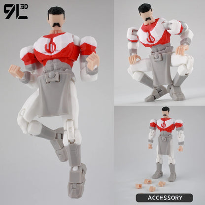 9L 3D Printed Invincible Tech Jacker T13 Lucky13 Action Figure – Multi-Jointed Motorcycle Collectible Model Toy Titan13