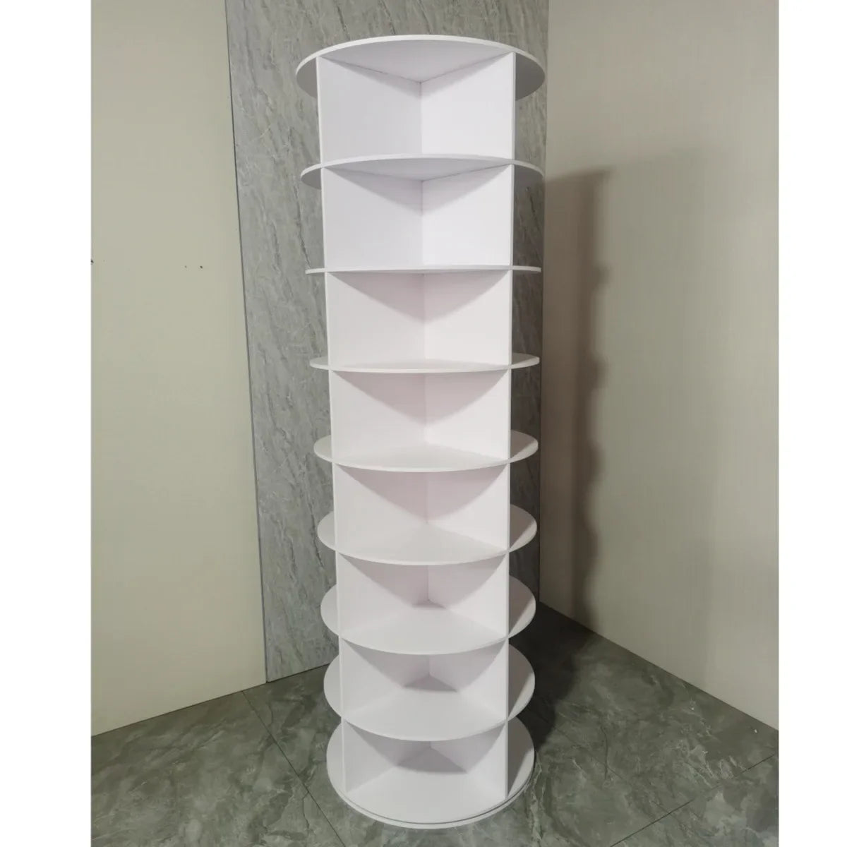 Rotating Multi-Layer Shoe Rack – Floor-to-Ceiling Shoe Cabinet & Bag Display Organizer with 360° Rotation