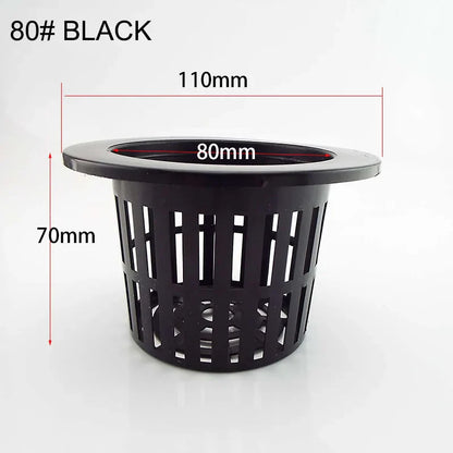 50pcs Hydroponic Mesh Net Baskets — Soilless Plant Nursery Cups for Veggie & Clone Growth