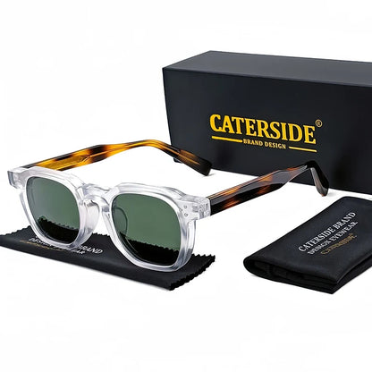 CATERSIDE Small Frame Square Sunglasses - Fashion Unisex Eyewear for Travel, Parties & Business