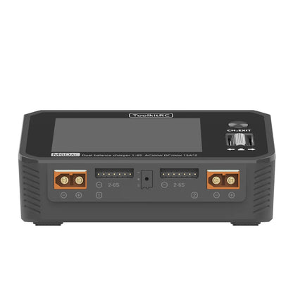 NEW ToolkitRC M6DAC Dual Channel Smart LiPo Battery Charger – 200W AC, 350W DC, 15A for 1-6S LiHV with 65W PD