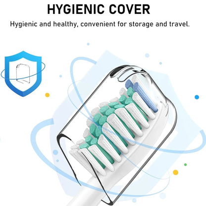 6PCS Reusable Toothbrush Head Covers - Protective Storage Caps Compatible with Philips Sonicare Electric Toothbrush Heads for Home & Travel
