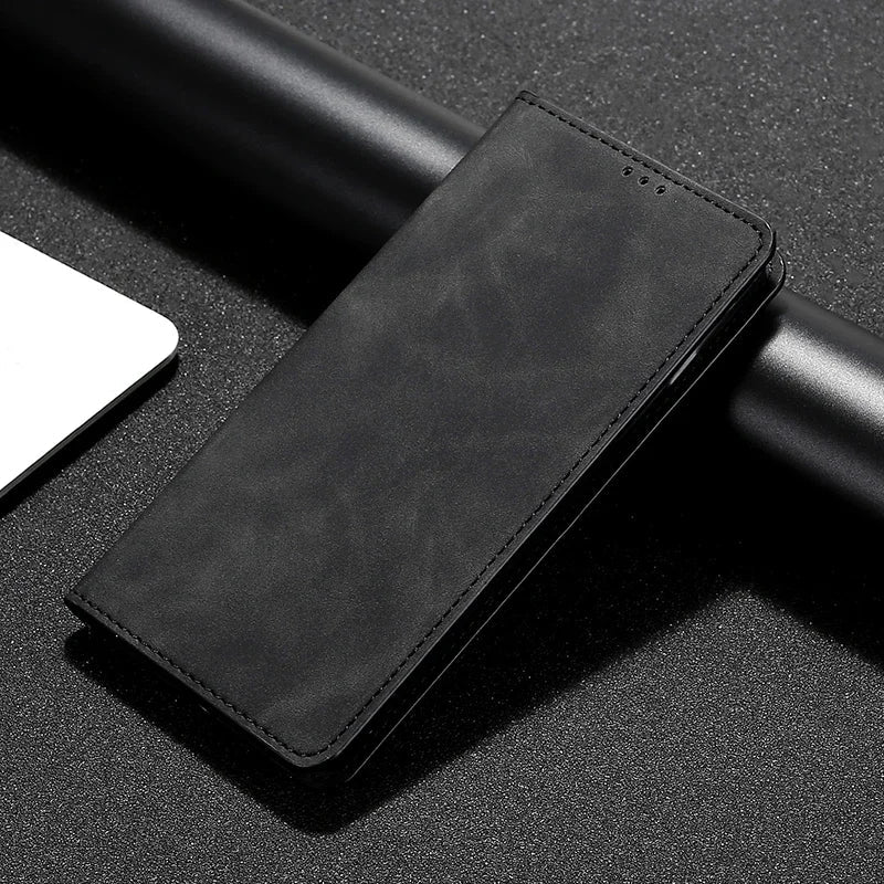 PU Leather Wallet Case for OPPO Realme C Series (C1–C67) – Flip Cover with Card Holder & Stand Function