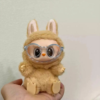 17cm Mini Plush Doll Clothes – Kpop EXO Labubu Idol Outfit with Glasses & Sunglasses Accessories Gift