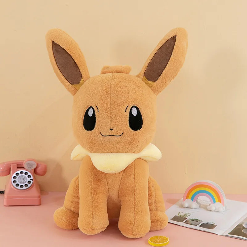 Pokemon Eevee Soft Hug Plush Doll – Vaporeon, Flareon, Jolteon Eeveelution Stuffed Toy Gift for Kids & Fans