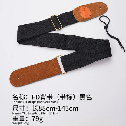 Embroidery Guitar Strap - Leather Acoustic & Electric Guitar Widening Shoulder Belt for Folk & Classical Guitars