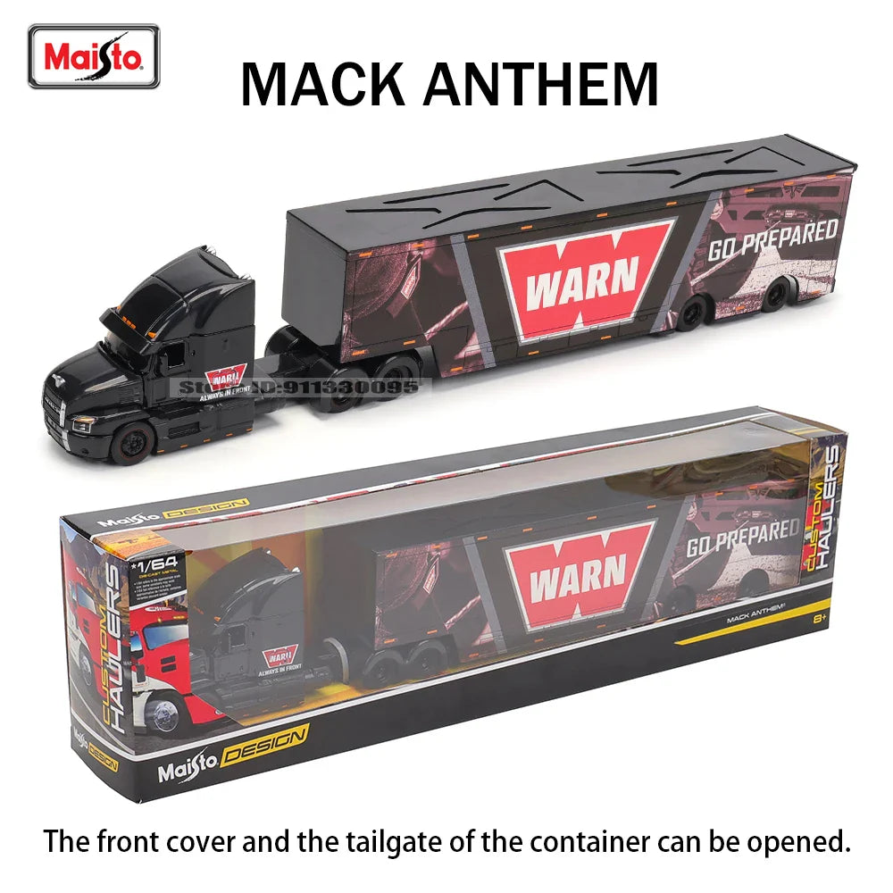 Maisto 1:64 Mack Anthem & LoneStar Trailer Model — Alloy Diecast Transport Simulation Car Collection
