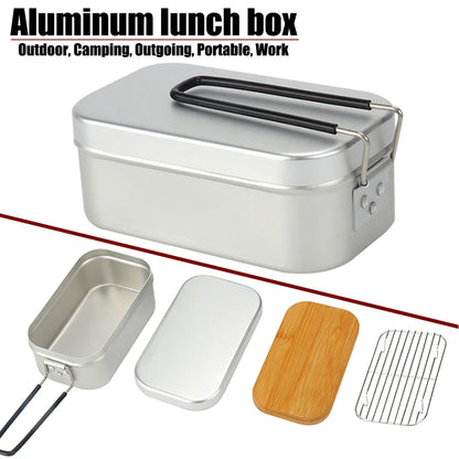 Ultralight Camping Tableware & Cookware Set - Lunch Box, Cooking Pots, Outdoor Cutlery, Picnic & Hiking Kitchen Accessories