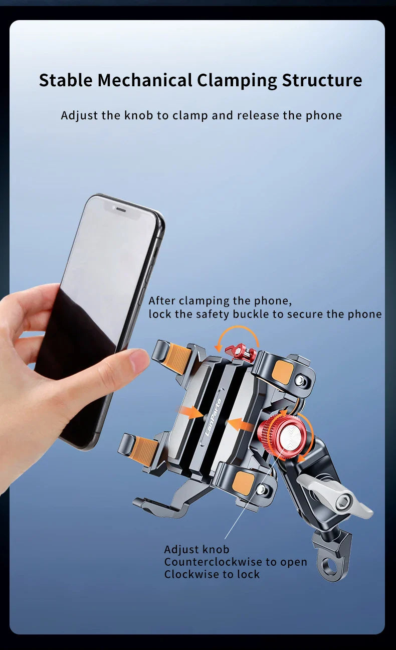 New Universal Motorcycle Phone Holder – High-Quality Alloy Shockproof Navigation Mount