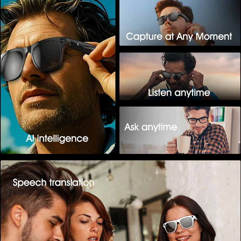 Xiaomi 1080P HD AI Smart Glasses — 100MP Camera, Bluetooth Call, Voice Assistant, 260mAh Battery, Smart Control