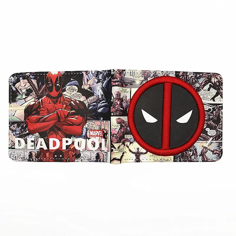 Marvel Comics Deadpool Wallet – PVC Short Purse with Coin Pocket for Men & Women