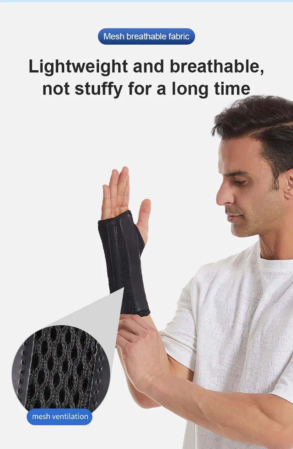 GOBYGO Knob Wrist Guard — Adjustable Tendon Sheath Brace with Removable Steel Plate for Comfort, Fixation & Compression Protection