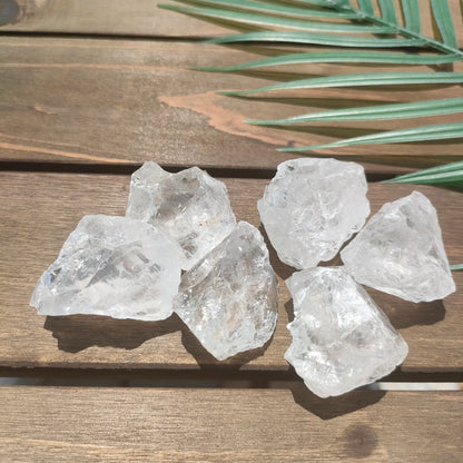 2.5–3.5cm Natural Clear Quartz Raw Crystal Stones – Healing Rough Quartz for Reiki, Meditation & Spiritual Energy Therapy