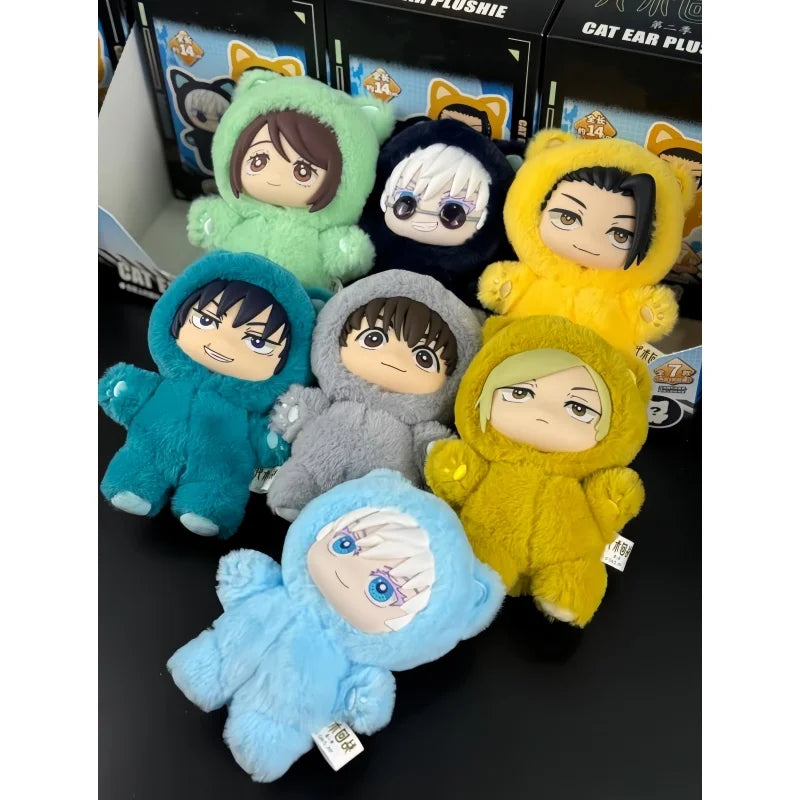 New Genuine Kawaii Jujutsu Kaisen 2 Cat Ear Plushie – Blind Box Anime Toy, Room Decoration & Collectible Festival Gift
