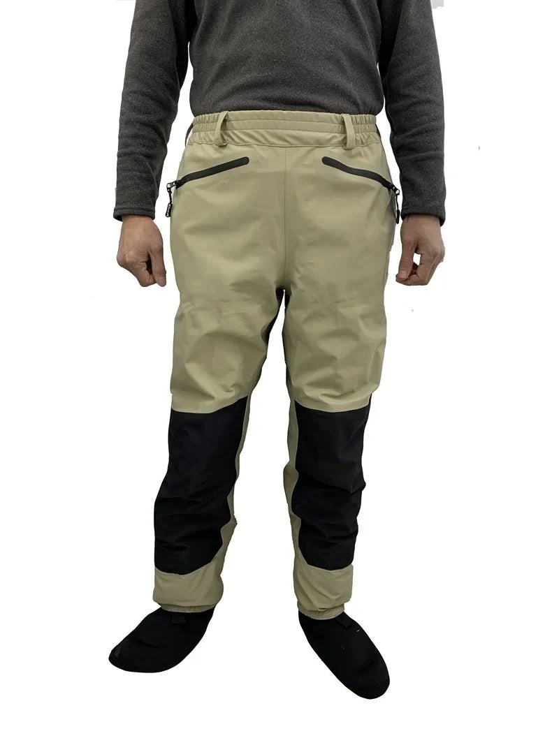 3 Layer Breathable Waterproof Fly Fishing Waist Waders – Stockingfoot High Pant Waders for Duck Hunting & Wading