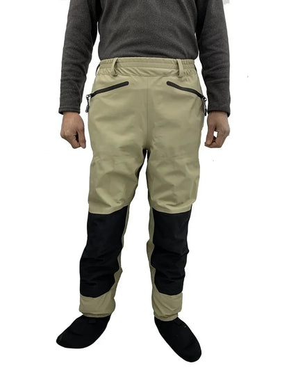 3 Layer Breathable Waterproof Fly Fishing Waist Waders – Stockingfoot High Pant Waders for Duck Hunting & Wading