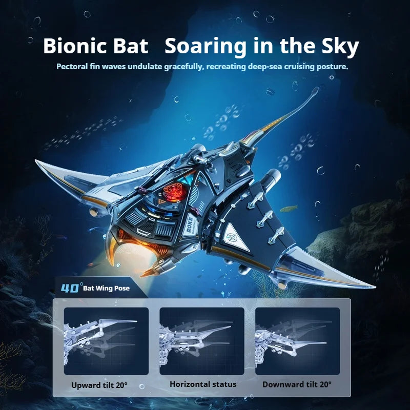 Mechanical Species Manta Ray Model – Trendy Assembly Figurine Toy, Boys’ Valentine’s Day Gift