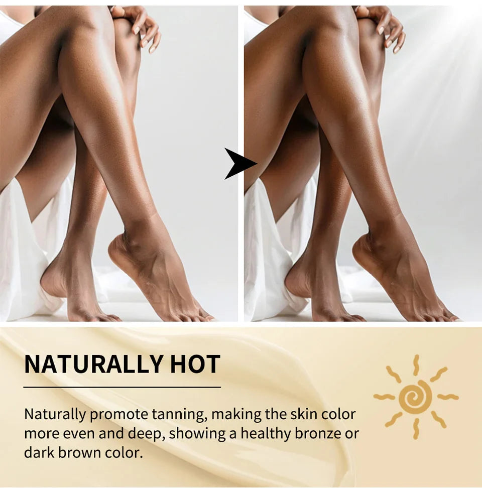 AG Hot Tanning Cream — Long-Lasting Bronzer for Smooth, Non-Sticky Skin, Suitable for All Skin Types
