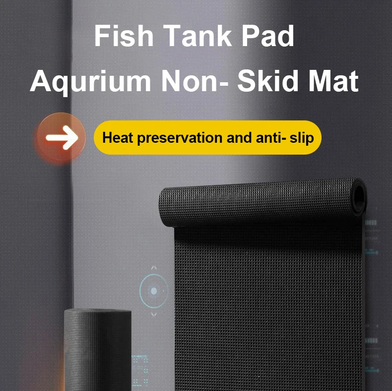 Anti-Slip Fish Tank Mat - Shock-Absorbing Black Pad for Aquarium, Turtle Tank & Landscaping Insulation