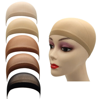 Ventilated Nylon Mesh Wig Cap – Stretchy, Breathable, Extra Thin Stocking Hairnets for Wigs, Available in 1/6/12 Bags