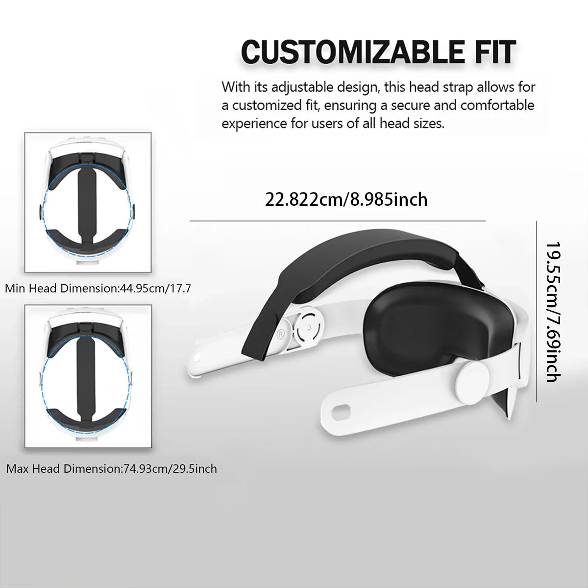 Adjustable Head Strap for Oculus Quest 2 – Elite VR Replacement for Comfort & Support