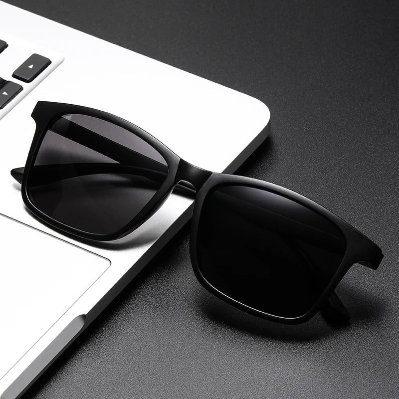 2024 New Men’s Business Polarized Square Frame Sunglasses – Fashion Outdoor Fishing & Driving Eyewear