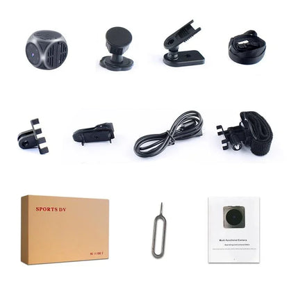 Mini 1080P HD Camera – Night Vision, Wide-Angle, Motion Detection Video Recorder with Magnetic Loop