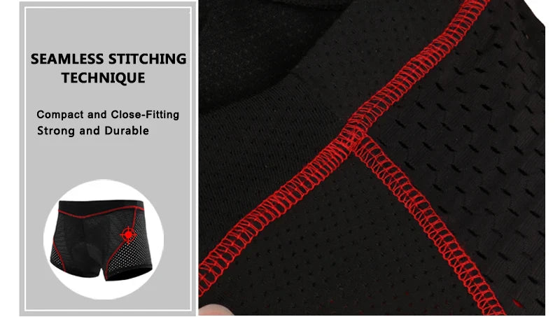 X-TIGER Men’s Cycling Underwear Shorts – 5D Gel Pad, Breathable Non-Slip Bike Shorts for MTB & Road Cycling