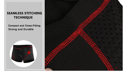 X-TIGER Men’s Cycling Underwear Shorts – 5D Gel Pad, Breathable Non-Slip Bike Shorts for MTB & Road Cycling