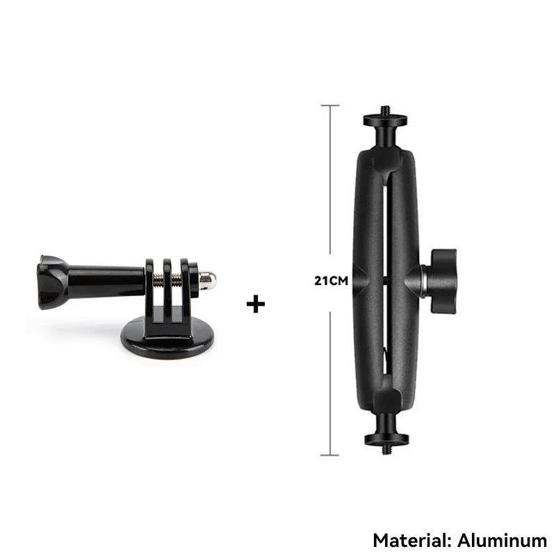 Selfie Stick Monopod Handlebar Mount – Compatible with Insta360 X4/X3/X2, GoPro 8-13 & DJI for Bicycle & Motorcycle