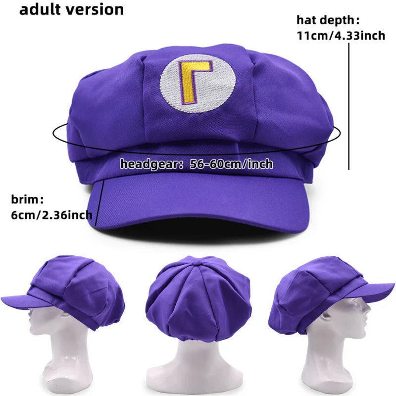 Anime Mario & Luigi Plush Hats — Kawaii Cappy, Princess Peach, Waluigi, Wario & Mushroom Stuffed Dolls, Birthday Gifts for Kids