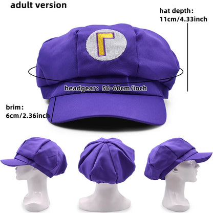 Anime Mario & Luigi Plush Hats — Kawaii Cappy, Princess Peach, Waluigi, Wario & Mushroom Stuffed Dolls, Birthday Gifts for Kids