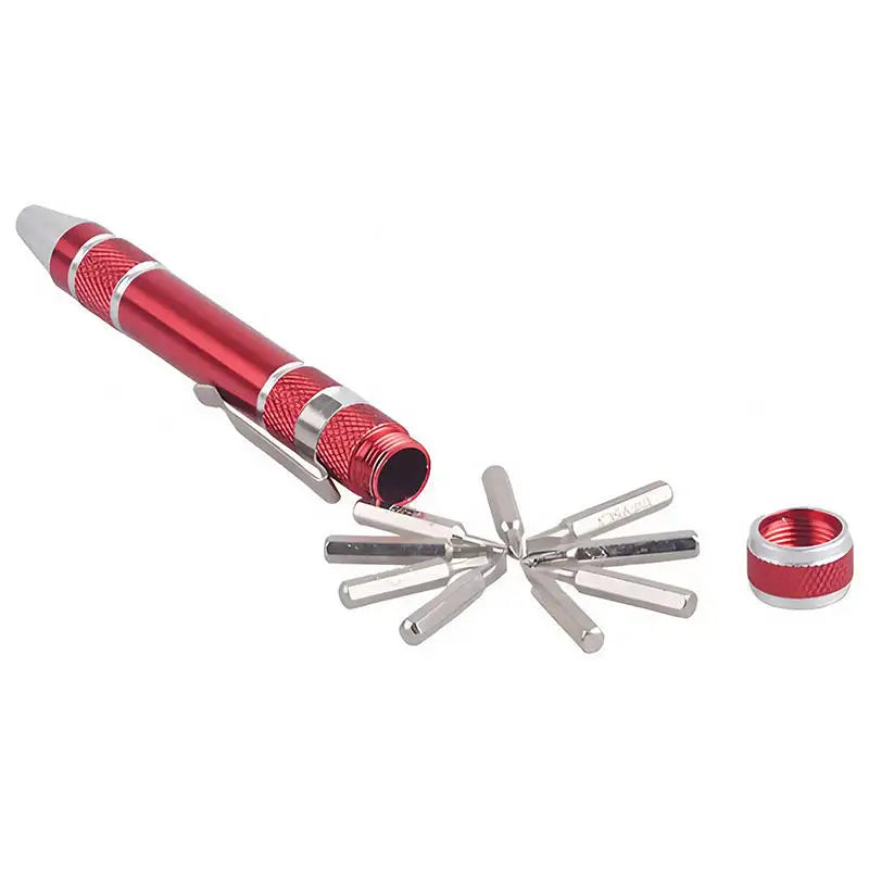 8-in-1 Aluminum Alloy Screwdriver Pen — Replaceable Bits for Easy Repairs & Disassembly