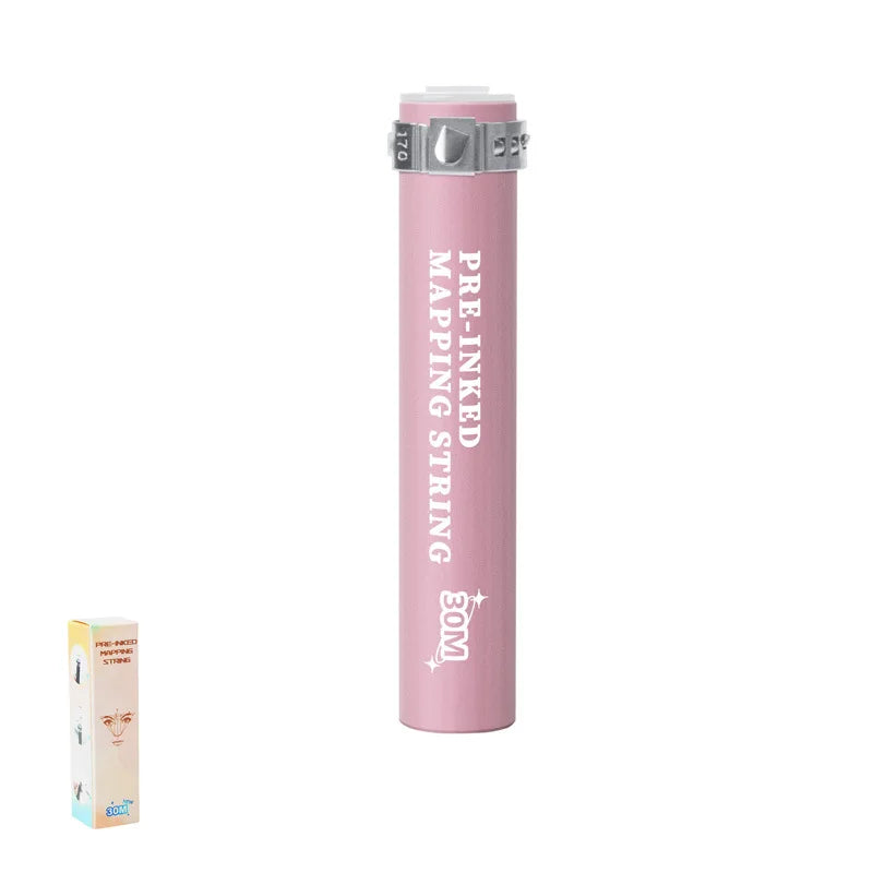 30m Pre-Inked Microblading Mapping String – White Eyebrow Marker Thread for Permanent Makeup & Tattoo Dyeing