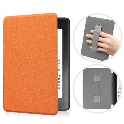 SA568B Leather Case for Kindle Paperwhite 12th Gen 2024 Signature Edition – 7-Inch Cover with Hand Strap & Auto Sleep