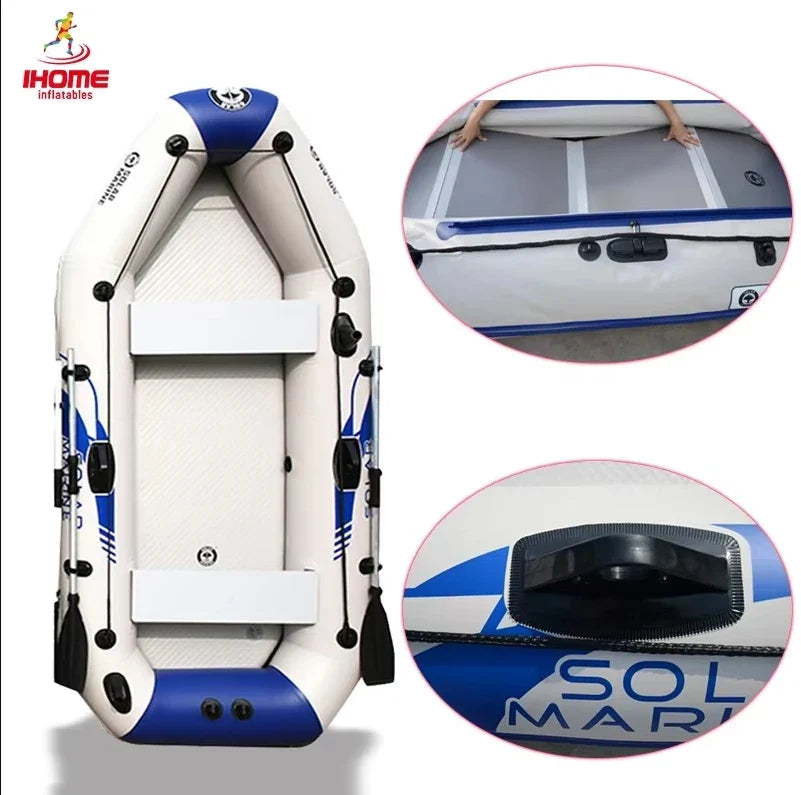 PVC 3-Layer Inflatable Boat – Wear-Resistant Fishing Kayak for 2-6 Persons, Rowing Canoe & Sports Boat