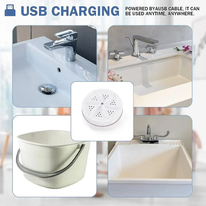 Mini USB Washing Machine – Portable Turbine Washer for Socks, Underwear & Dishes, Ideal for Travel & Business Trips