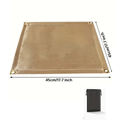 Outdoor Camping & BBQ Fire Protection Mat – High-Temperature Iron Fire Retardant Carpet for Picnic, Barbecue & Indoor Use