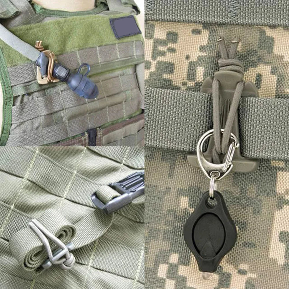 1PCS Backpack Buckle Clamp Carabiner - Survival Gear Tools, Outdoor Nylon Camping Bag Hanger Hook for Wild Hiking