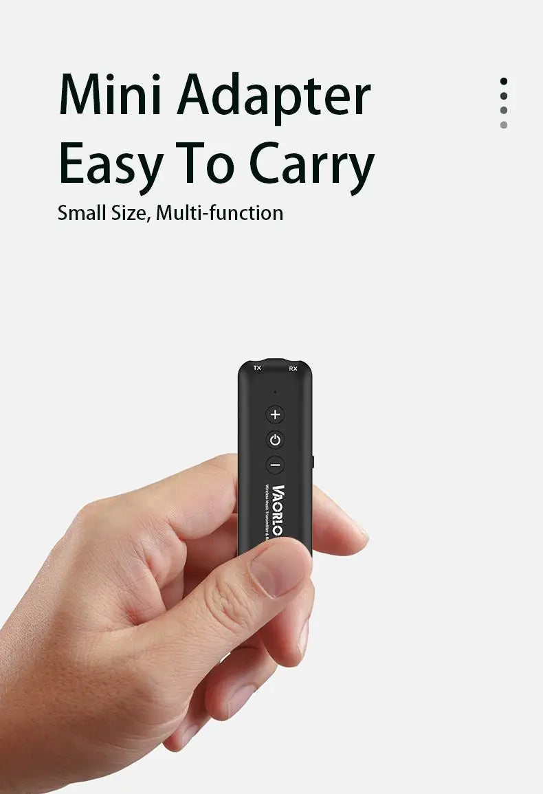 3 in 1 Bluetooth 5.3 Audio Receiver & Transmitter – 3.5mm AUX, USB Wireless Adapter with Mic for TV, PC, Headphones & Car