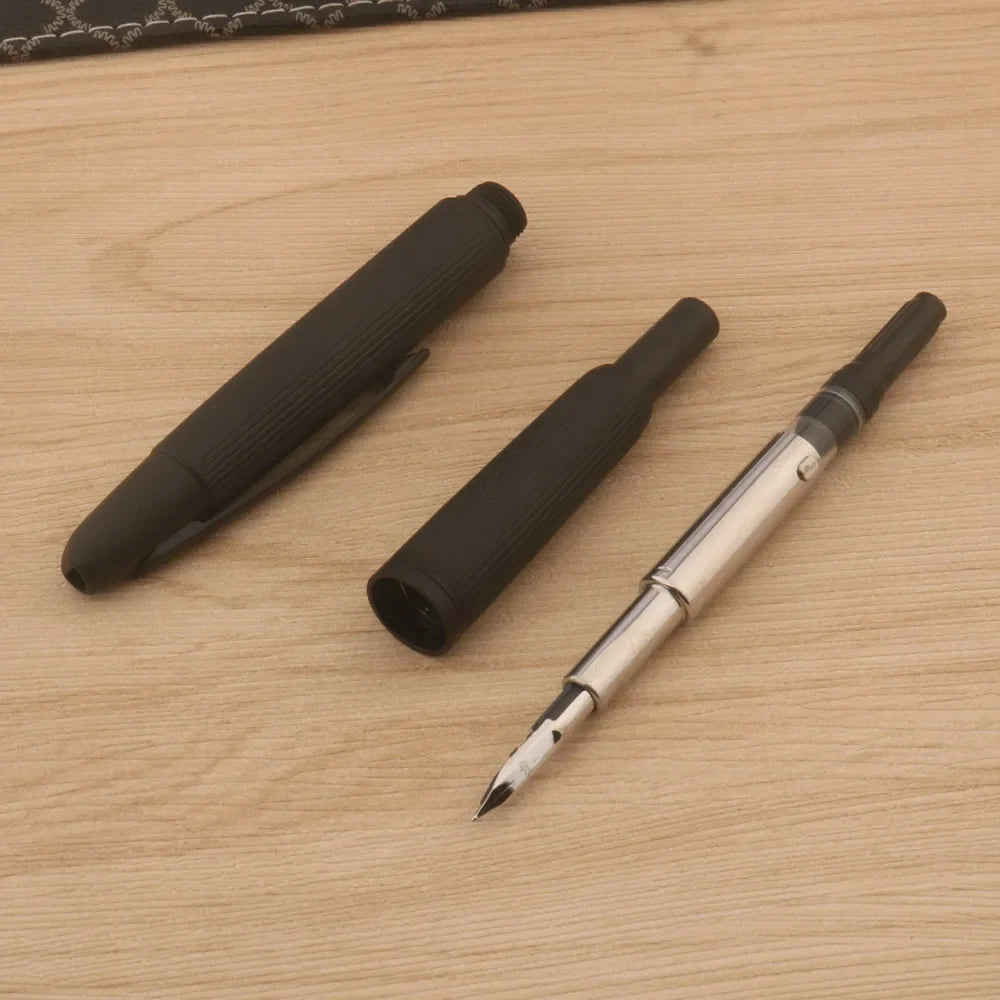 JinHao 10 Matte Black Fountain Pen — F/EF Nib Writing Pen for Office, School & Gifts