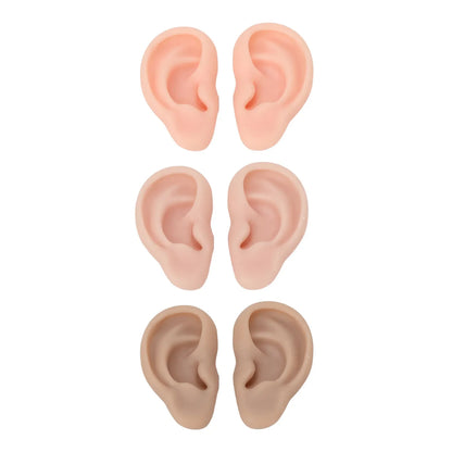 Soft Silicone Ear Model – Flexible Piercing Practice & Earring Display Training Mannequin for Jewelry Showcase & Ear Piercing Practice