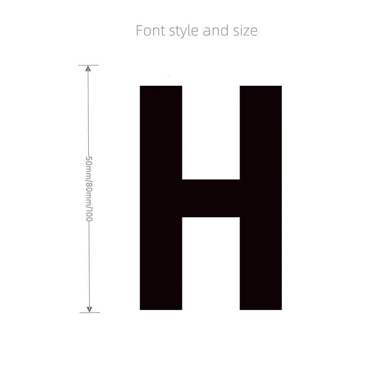 3D Mirror Acrylic Alphabet Wall Stickers – Black English Letters & Numbers for Personalized Door & Room Decor