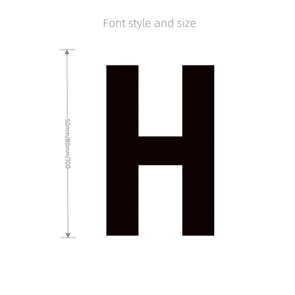 3D Mirror Acrylic Alphabet Wall Stickers – Black English Letters & Numbers for Personalized Door & Room Decor
