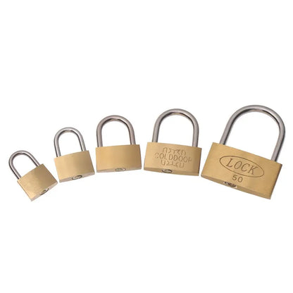Copper Padlock Small Locks – Luggage, Case, and Locker Security with 3 Keys (20mm-50mm) for Home Improvement Hardware