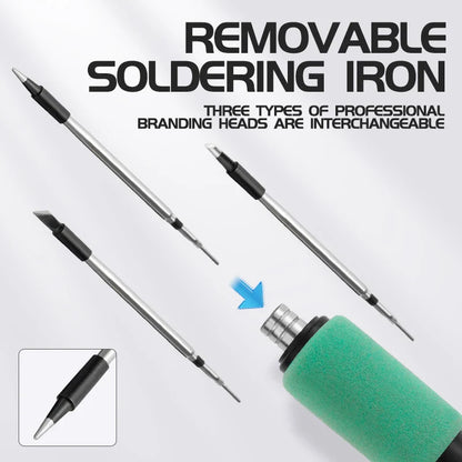 LF USB Soldering Iron 8W – 3-Level Adjustable Temperature Rechargeable Lithium Battery Welding Kit for DIY Electronics & Home Repair Soldering Set