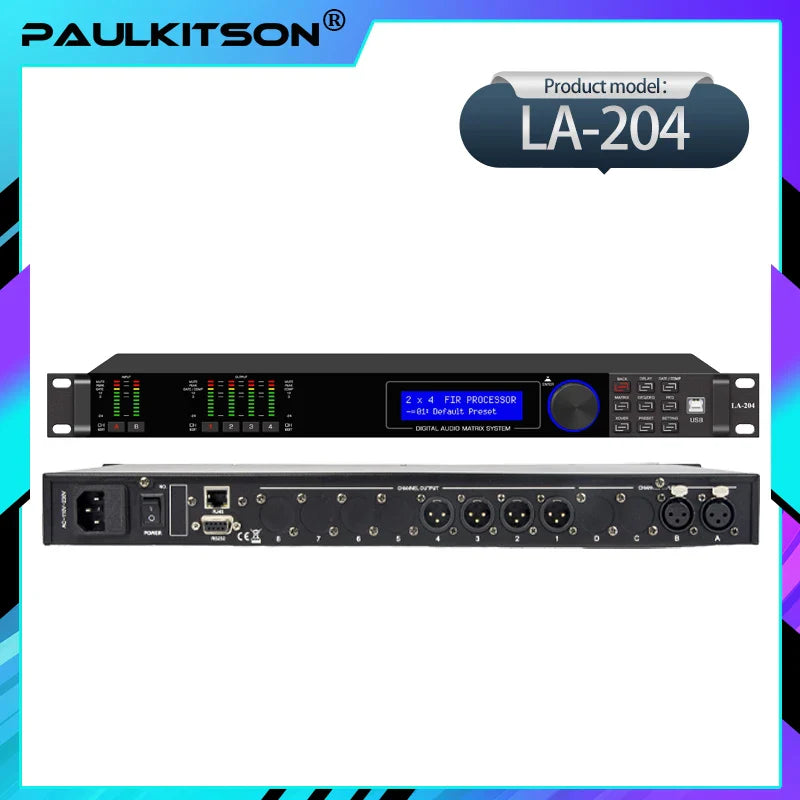 Paulkitson LA Series Digital Audio Processor - 192KHz 64-Bit DSP with FIR Speaker Management System