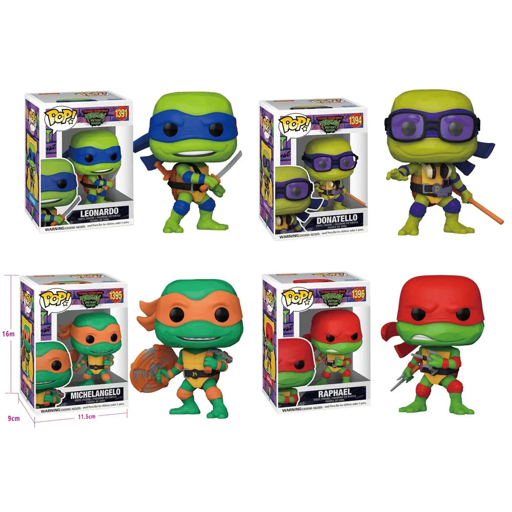 Bandai Ninja Turtle Anime Figure – Neca 1990 Film Edition PVC Action Figurine, Room Ornament & Birthday Gift
