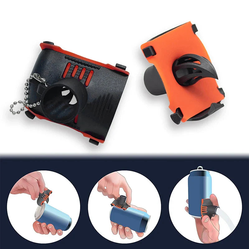 Innovative Shotgun Tool with Built-In Funnel and Can Opener – Portable Beer Hole Opener for Beach and Outdoor Use